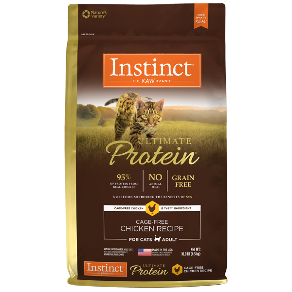 Instinct Ultimate Protein Grain-Free Cage-Free Chicken Recipe Dry Cat Food – 10 lb