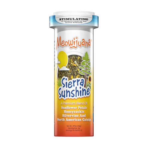 MEOWIJUANA Sierra Sunshine-Catnip, Sunflower, Honeysuckle&Silvervine Blend