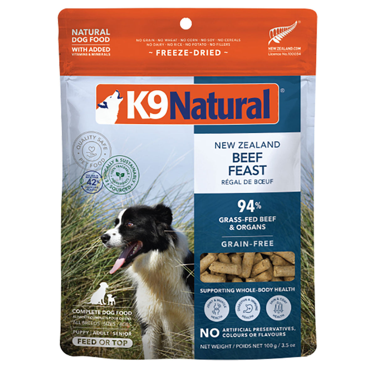 K9 Natural Freeze-Dried Beef Dog Food – 5 oz