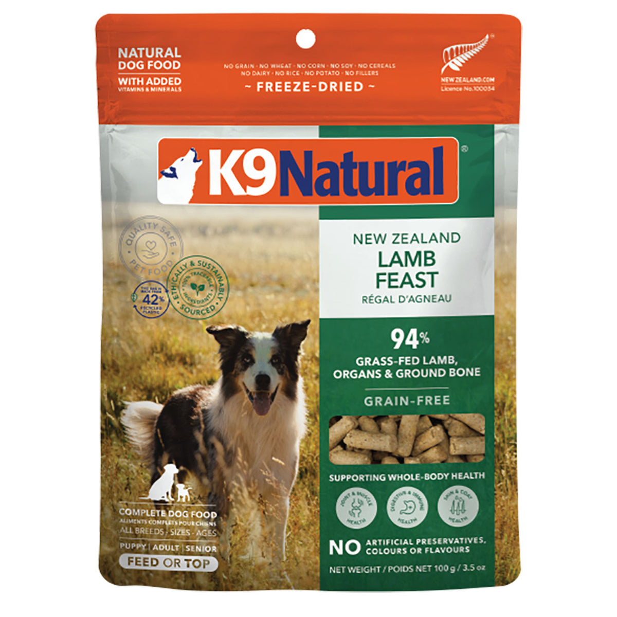 K9 Natural Freeze-Dried Lamb Dog Food – 5 oz