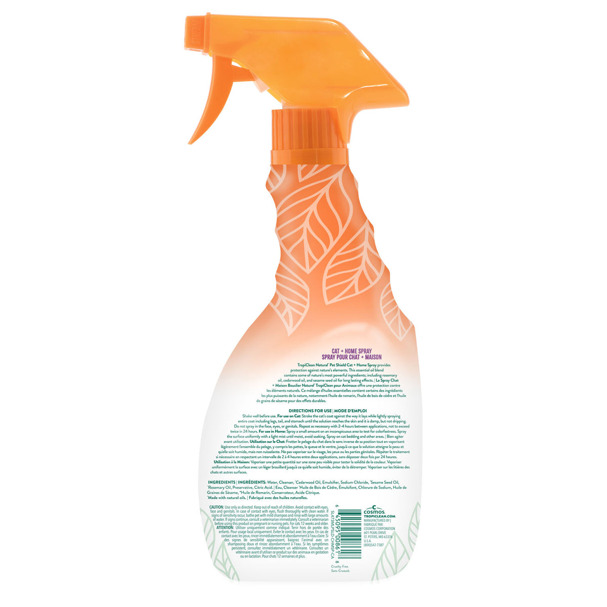 TropiClean Natural Pet Shield Cat + Home Spray – 16 oz