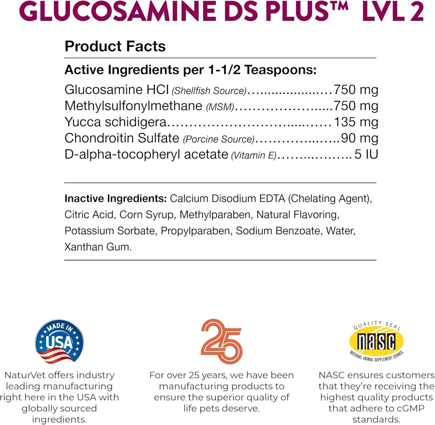 NATURVET Glucosamine DS Plus Liquid 16OZ