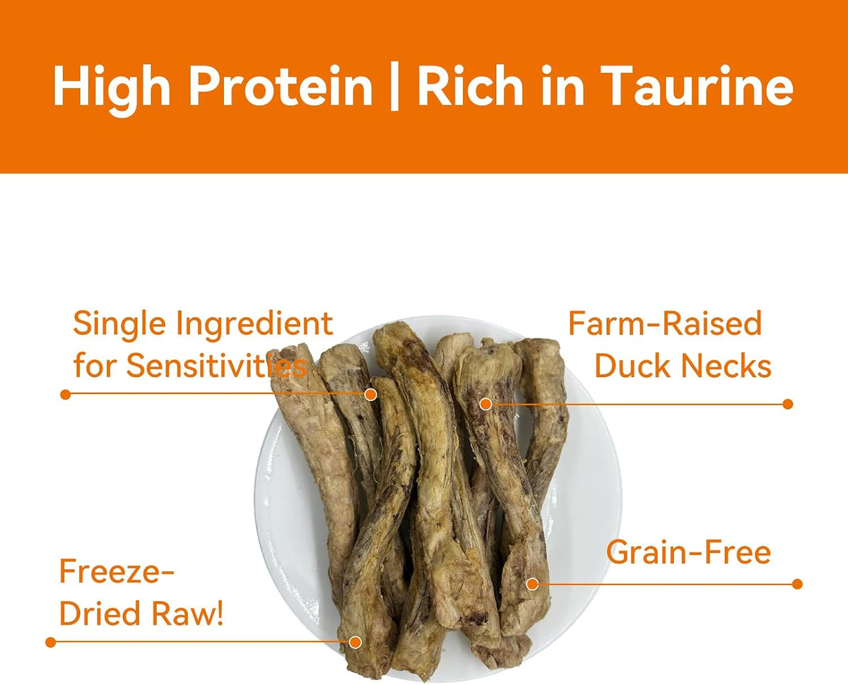 MyLove Freeze-Dried Duck Necks Dog & Cat Treats – 340 g
