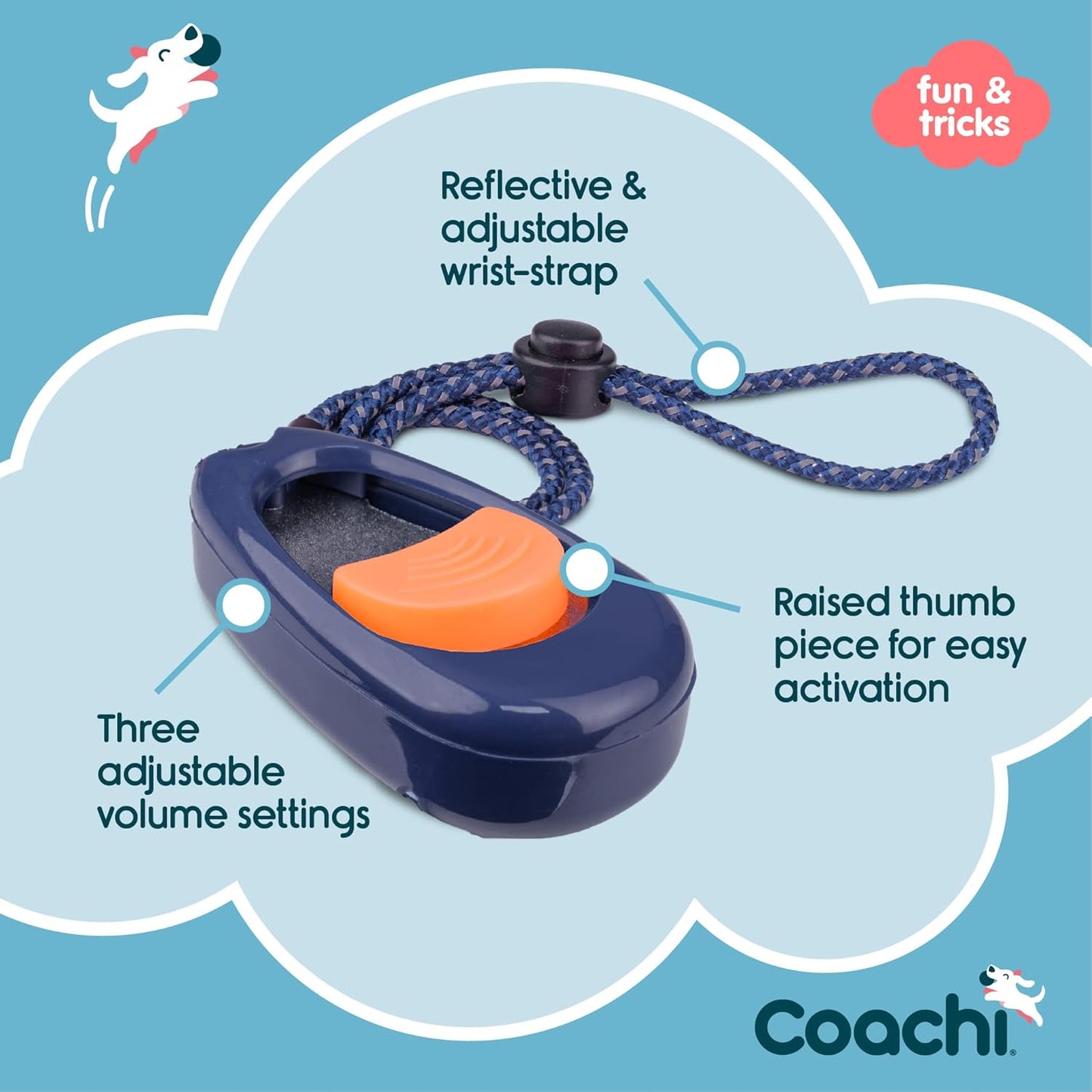 COACHI Tricks Multi-Clicker Navy & Coral
