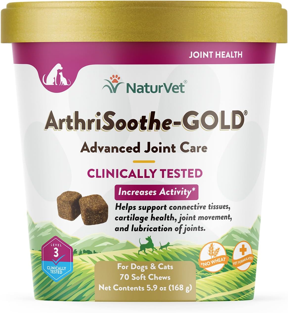 NATURVET Soft Chew ArthriSoothe-GOLD 70CT