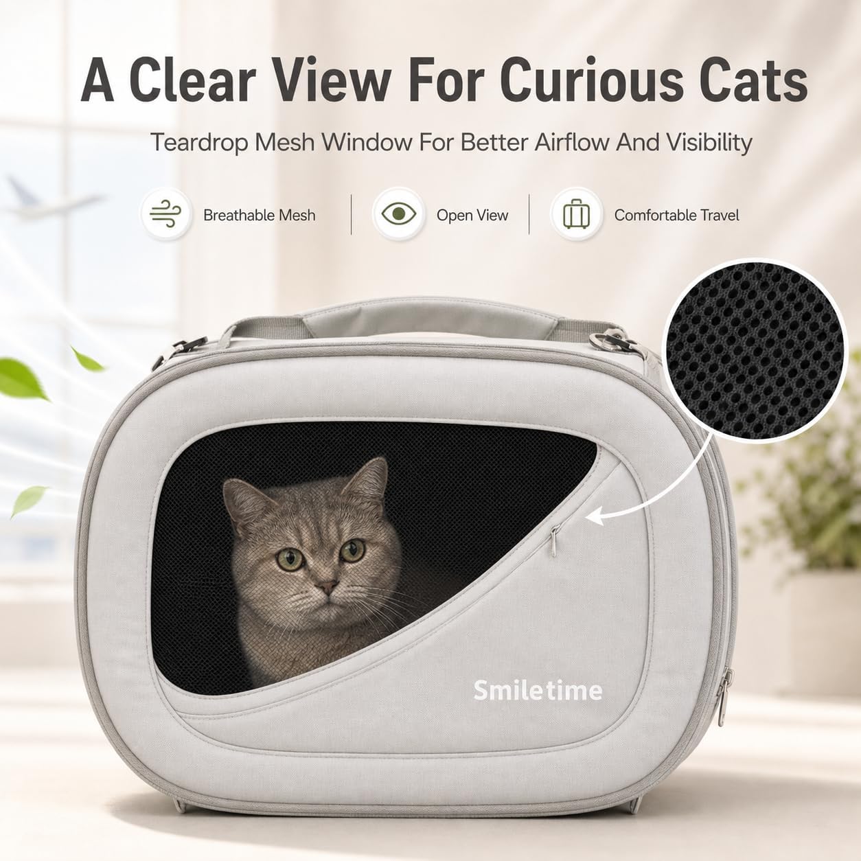Juicypet X Smile Time Soft-Sided Pet Carrier for Cats & Small Dogs