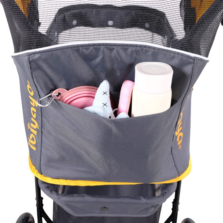 Ibiyaya Cloud 9 Pet Stroller, Foldable Pram For Cats, Rabbits, or Medium-Sized Dogs, 4-Wheel, Spacious, and Stylish Cabin