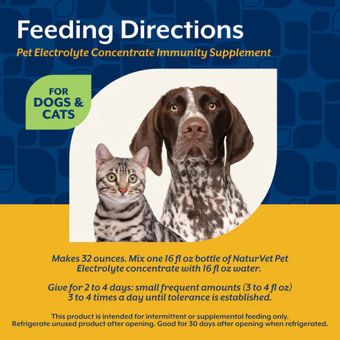 NATURVET Pet Electrolytes Dog & Cat 16OZ