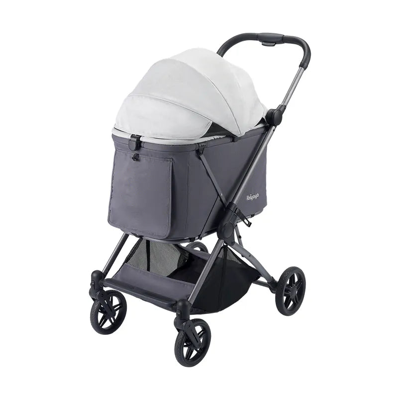 Ibiyaya Maxi Deep Carriage Pet Stroller with Puncture-Free EVA-Rubber Wheels