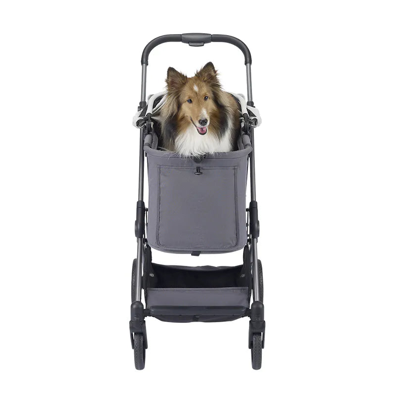Ibiyaya Maxi Deep Carriage Pet Stroller with Puncture-Free EVA-Rubber Wheels