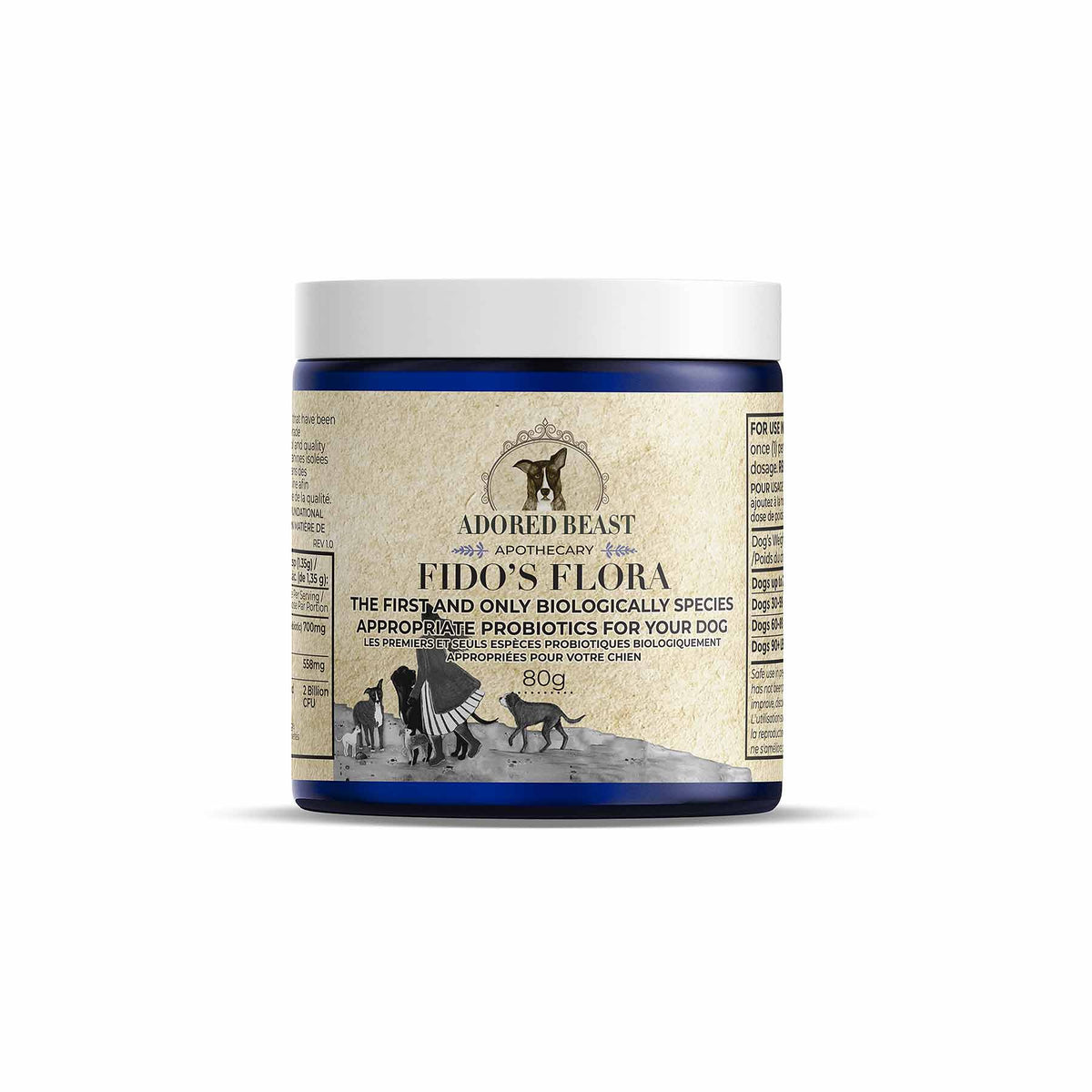 Adored Beast Fido’s Flora 80 g jar front