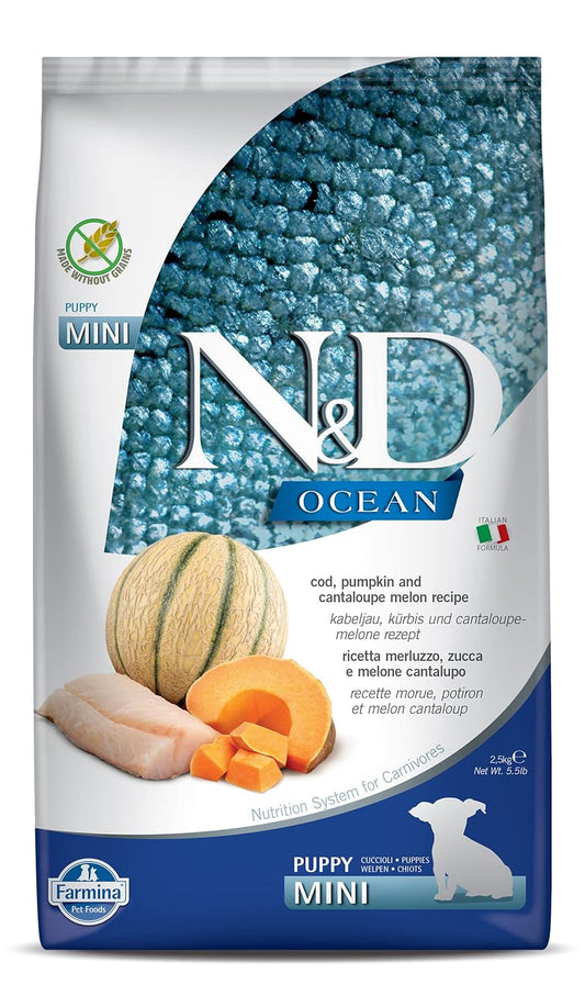 FARMINA N&D OCEAN Puppy COD, Pumpkin Mini  2.5kg