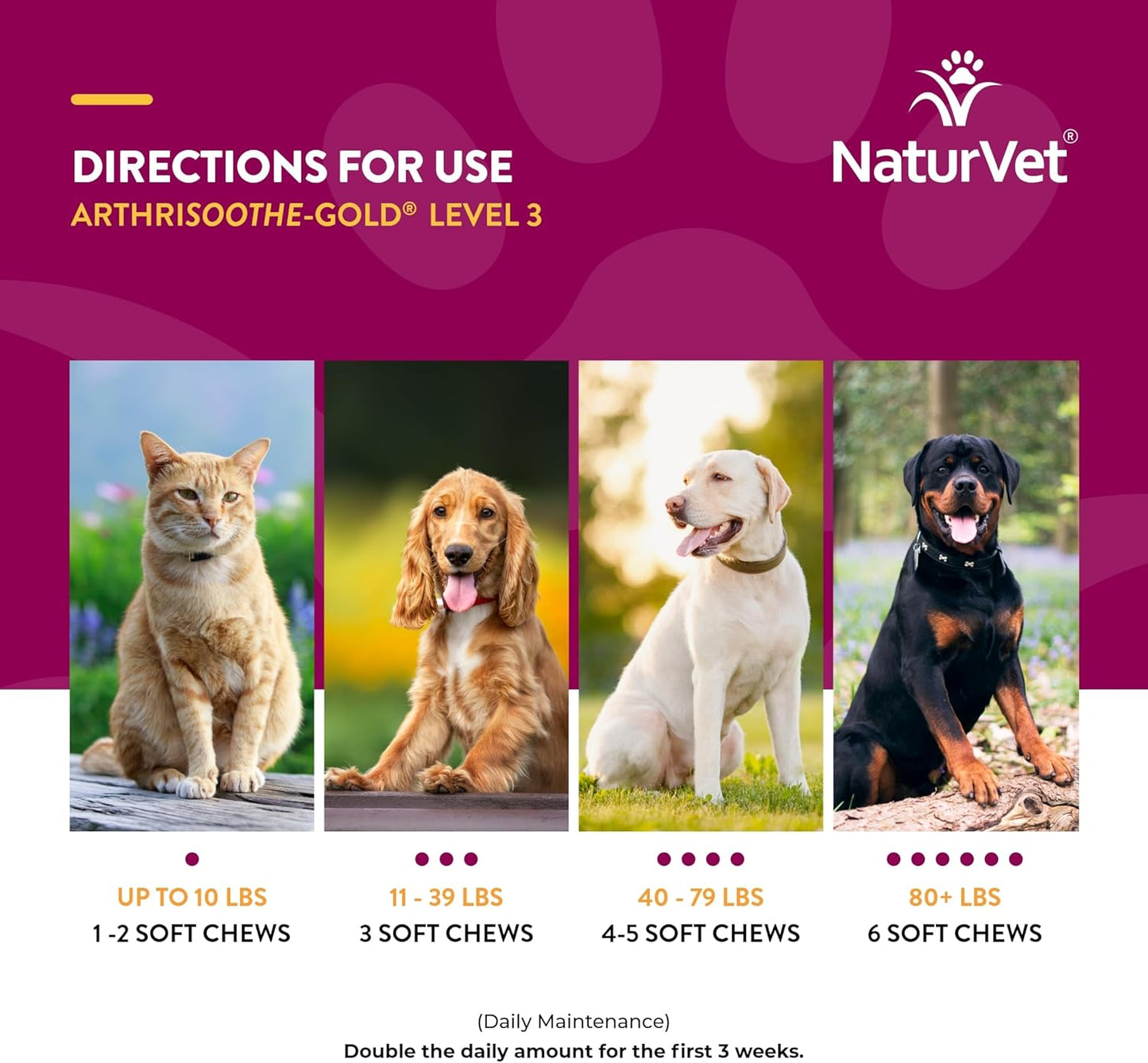 NATURVET Soft Chew ArthriSoothe-GOLD 70CT