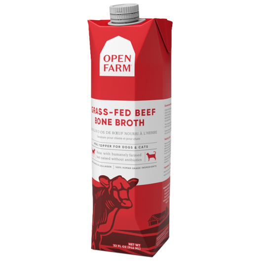 Open Farm Dog/Cat Bone Broth Topper GrssFed Beef 33.8 oz