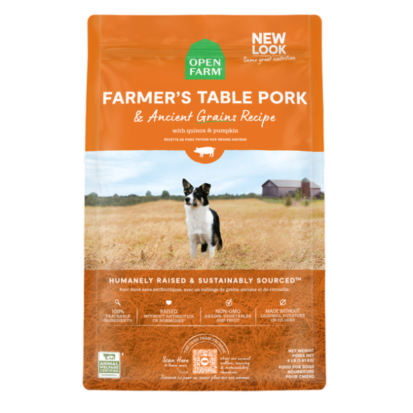Open Farm Dog Ancient Grain Farmers Table Pork 22 lb