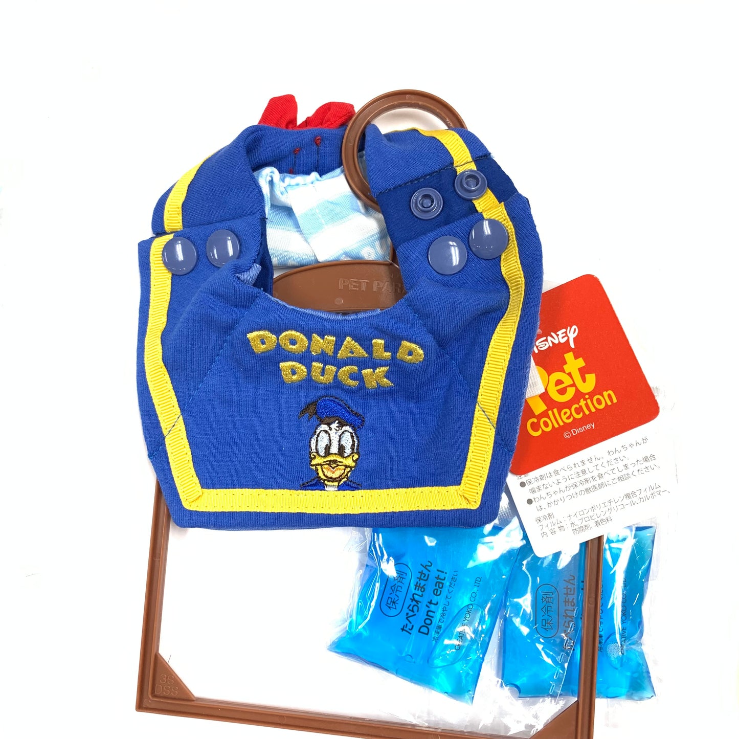 Disney cooling pet bandanna blue Donald Duck with red bow tie