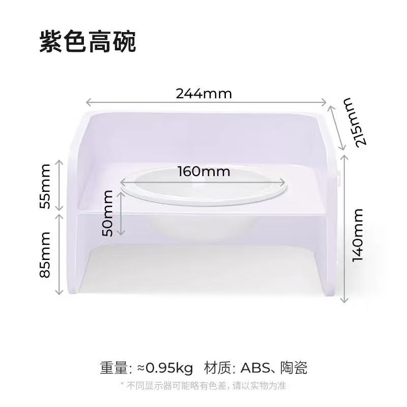 PET FEEDING BOWL WITH STAND方块碗-高