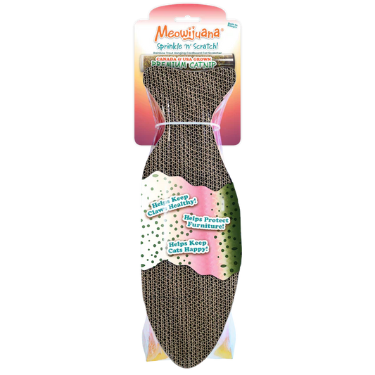 MEOWIJUANA  Sprinkle 'n' Scratch Cat Scratcher - Fish