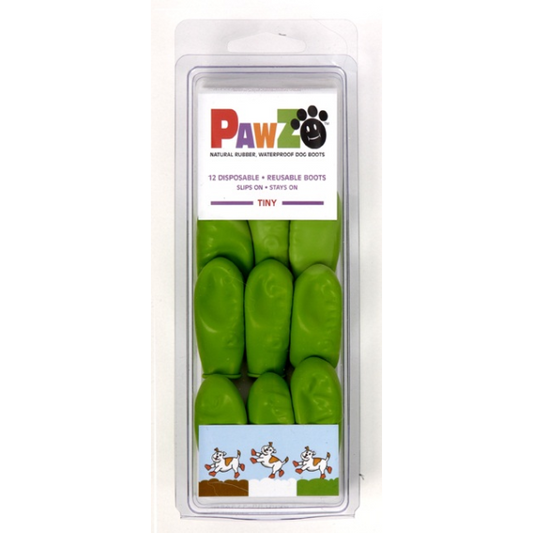 Pawz Boots Tiny to 1&quot Apple Green 12 pk