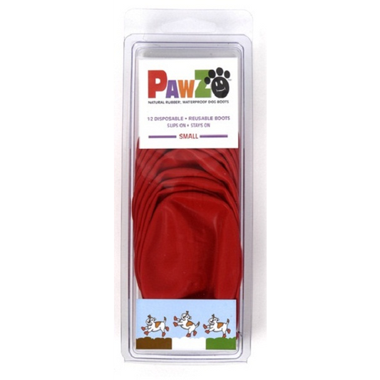Pawz Boots Small to 2.5&quot Red 12 pk