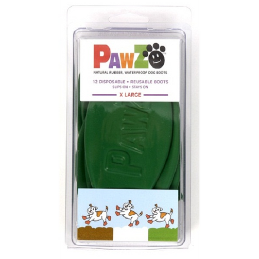 Pawz Boots X Large to 5&quot Green 12 pk