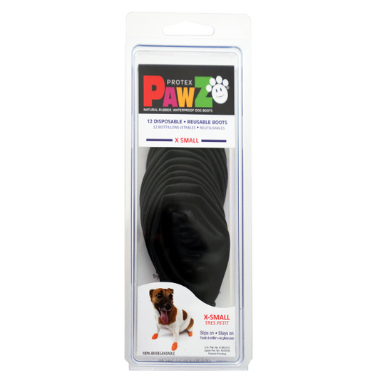 Pawz Boots X Small to 2&quot Black 12 pk