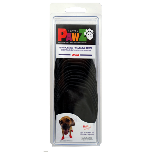 Pawz Boots Small to 2.5&quot Black 12 pk