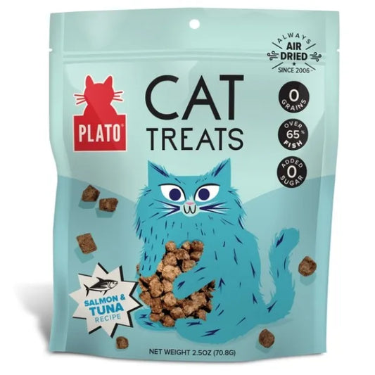 PLATO Air-Dried Cat Treats Tuna & Salmon 2.5oz/71g