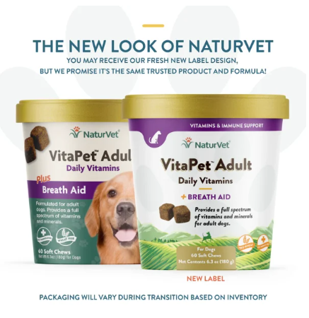 NATURVET VSD-Soft Chew VitaPet Daily Breath Aid 60CT
