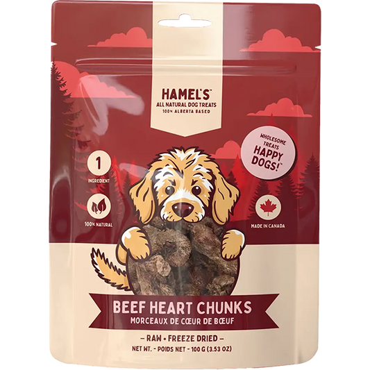 Hamel's Dog Freeze-Dried Beef Heart Chunks 100g