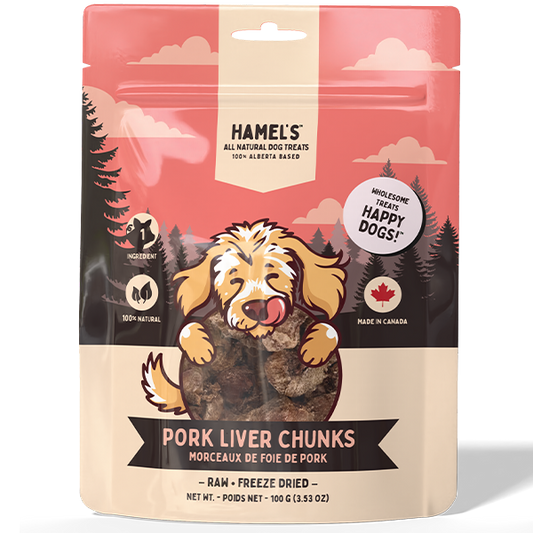 Hamel's Dog Freeze-Dried Pork Liver Chunks 100g