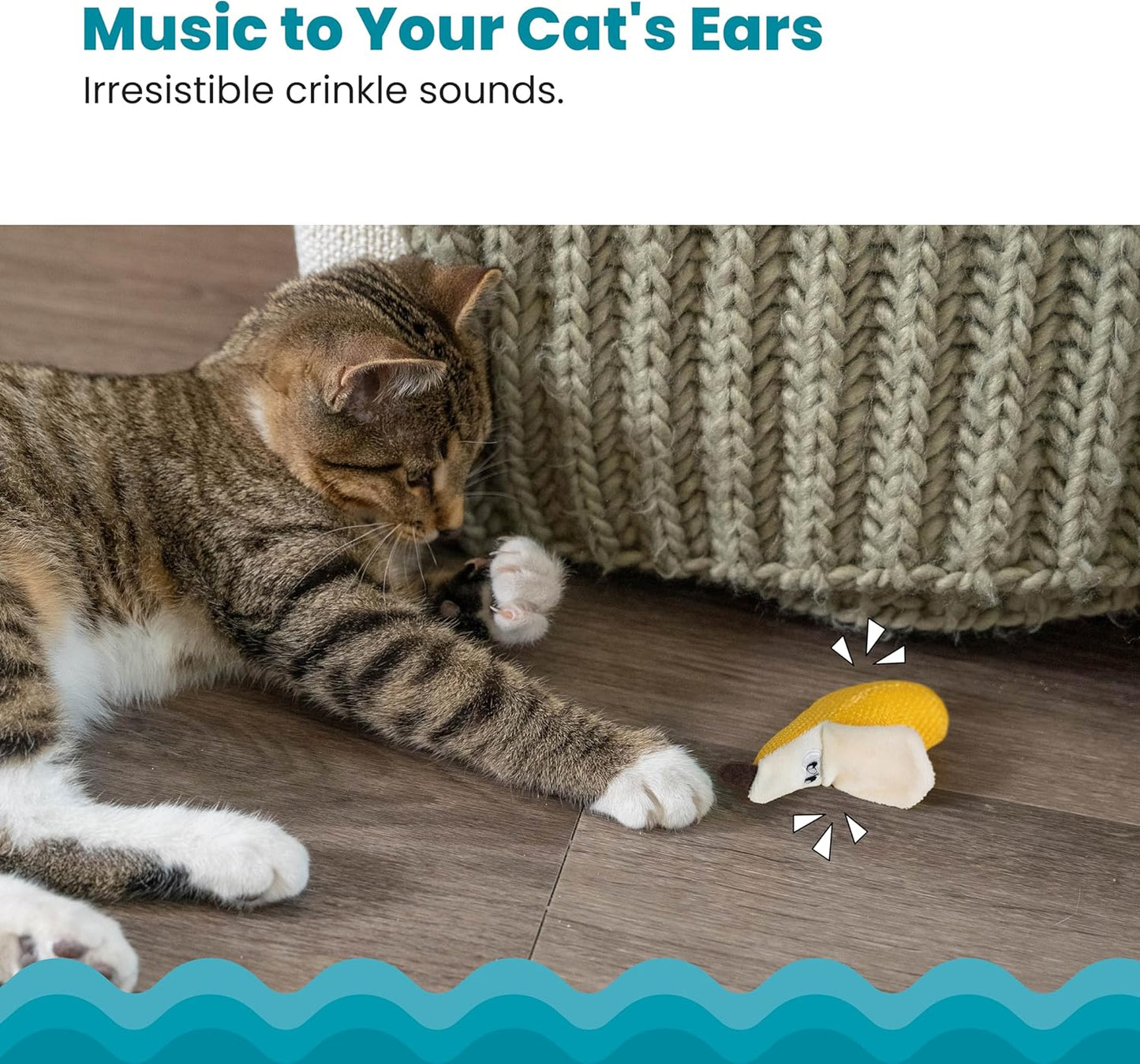 PETSTAGES Dental Banana | Crinkle & Catnip