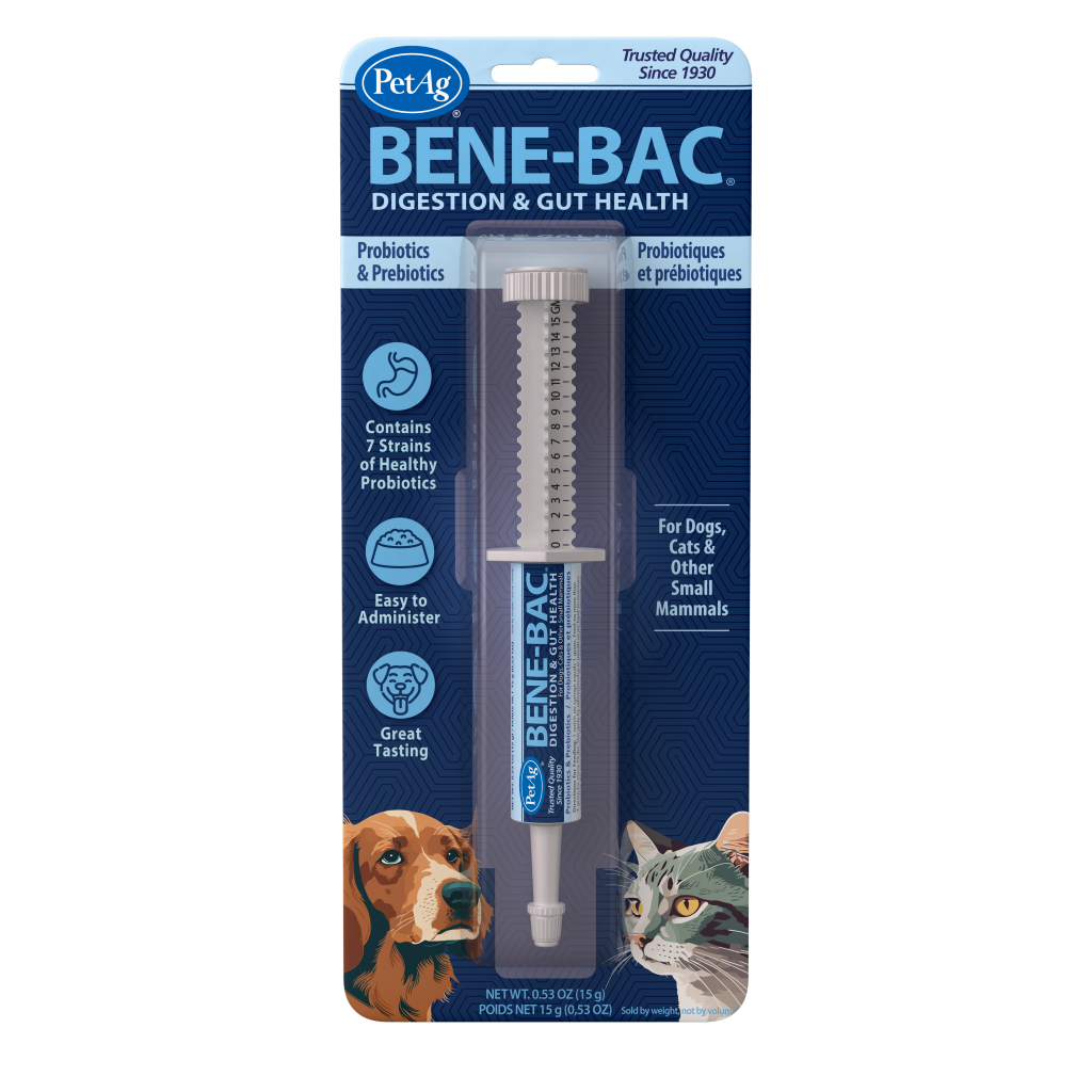 PetAg Bene-Bac Gel 15 g syringe carded package front