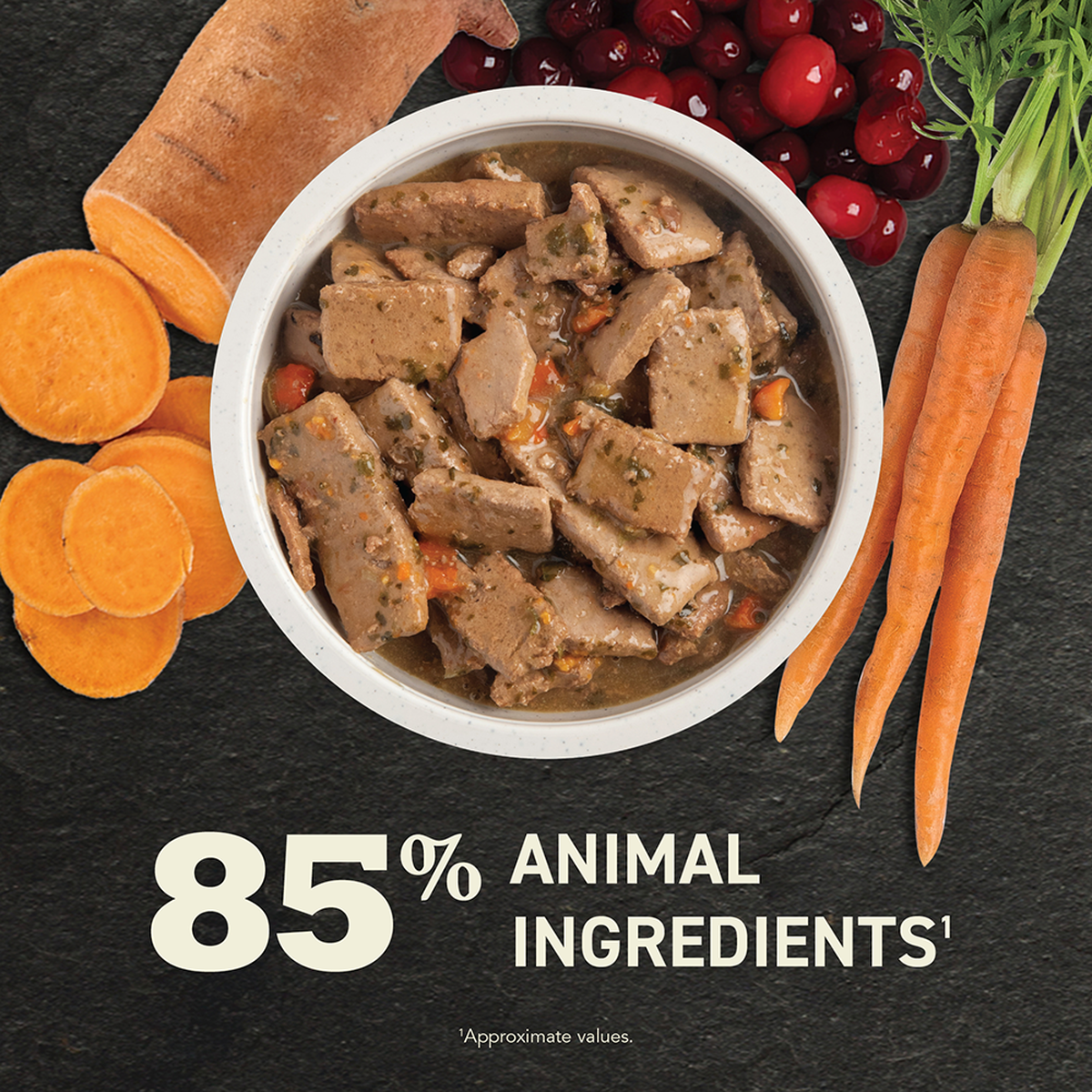 ACANA Premium Chunks Lamb Recipe in Bone Broth Wet Dog Food – official product image 2