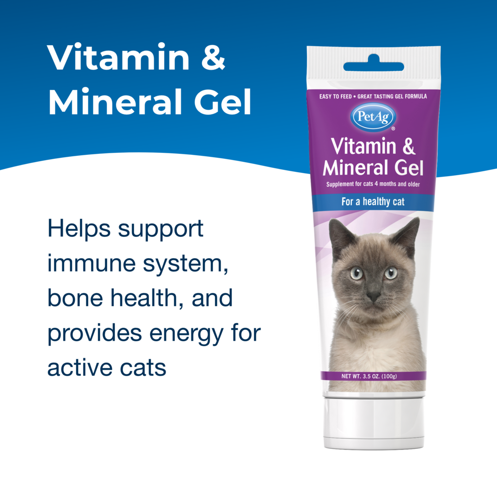 PetAg Vitamin & Mineral Gel for Cats features