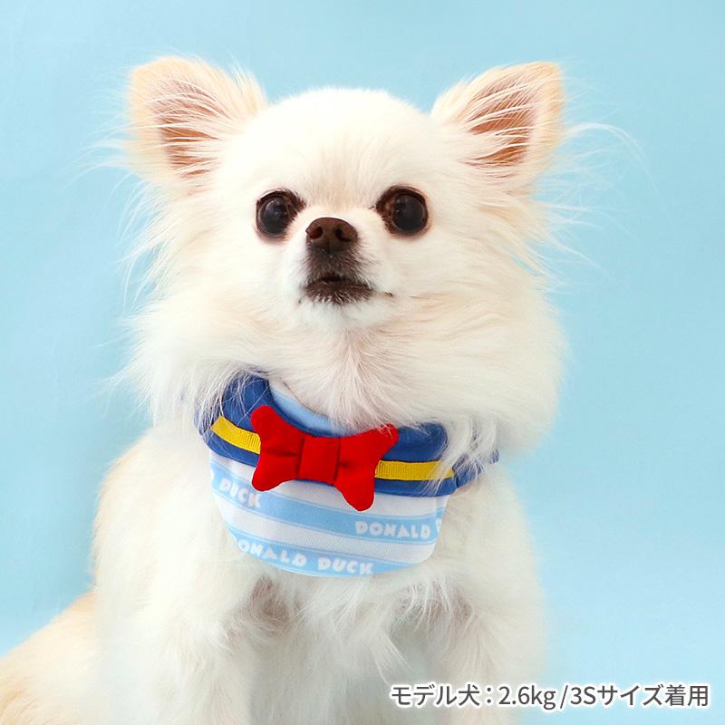 Disney cooling pet bandanna blue Donald Duck with red bow tie