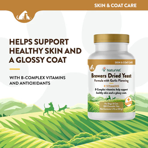 NATURVET Brewers Yeast & Garlic 100CT