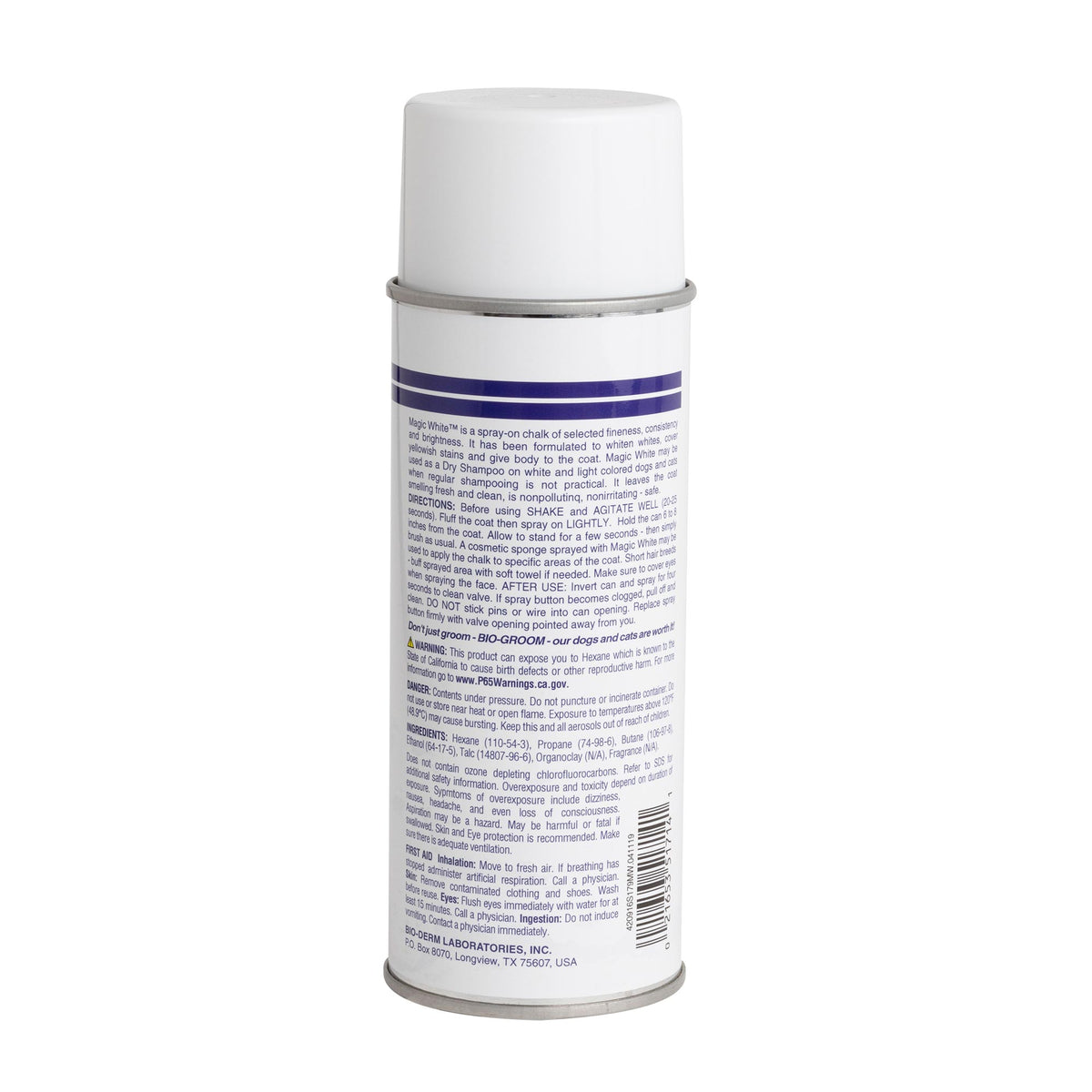 Bio-Groom Magic White Dry Dog Shampoo Whitening Spray – 10 oz