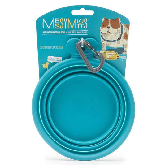 MESSY MUTTS Blue Collapsible Bowl