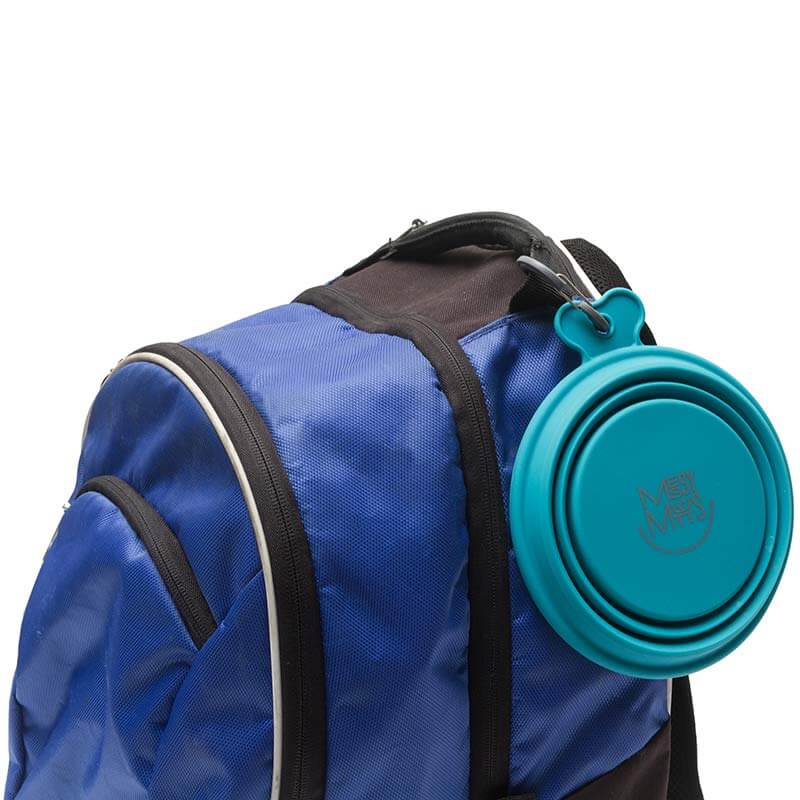 MESSY MUTTS Blue Collapsible Bowl