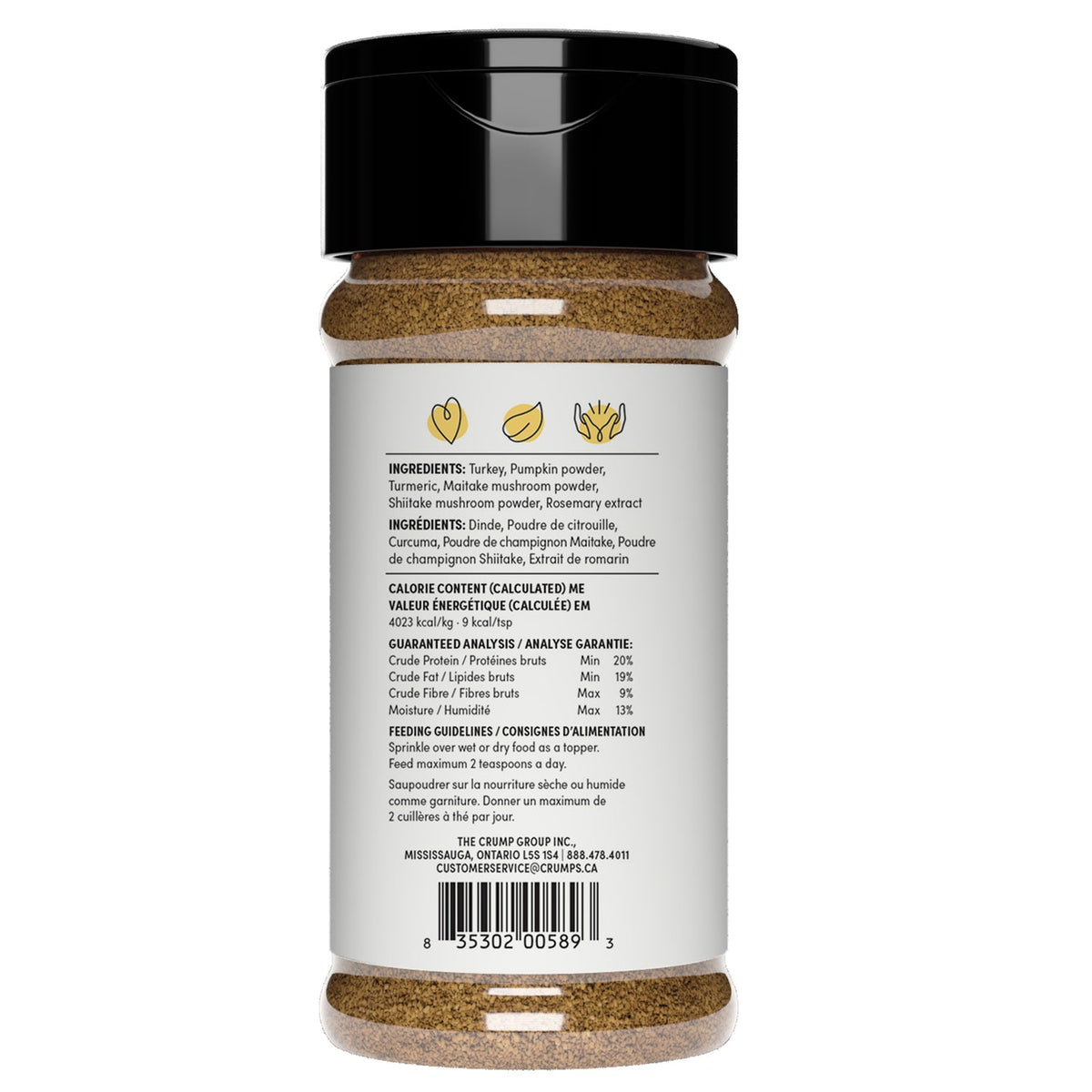 Crumps' Naturals Turkey + Superfood Golds Sprinkles back