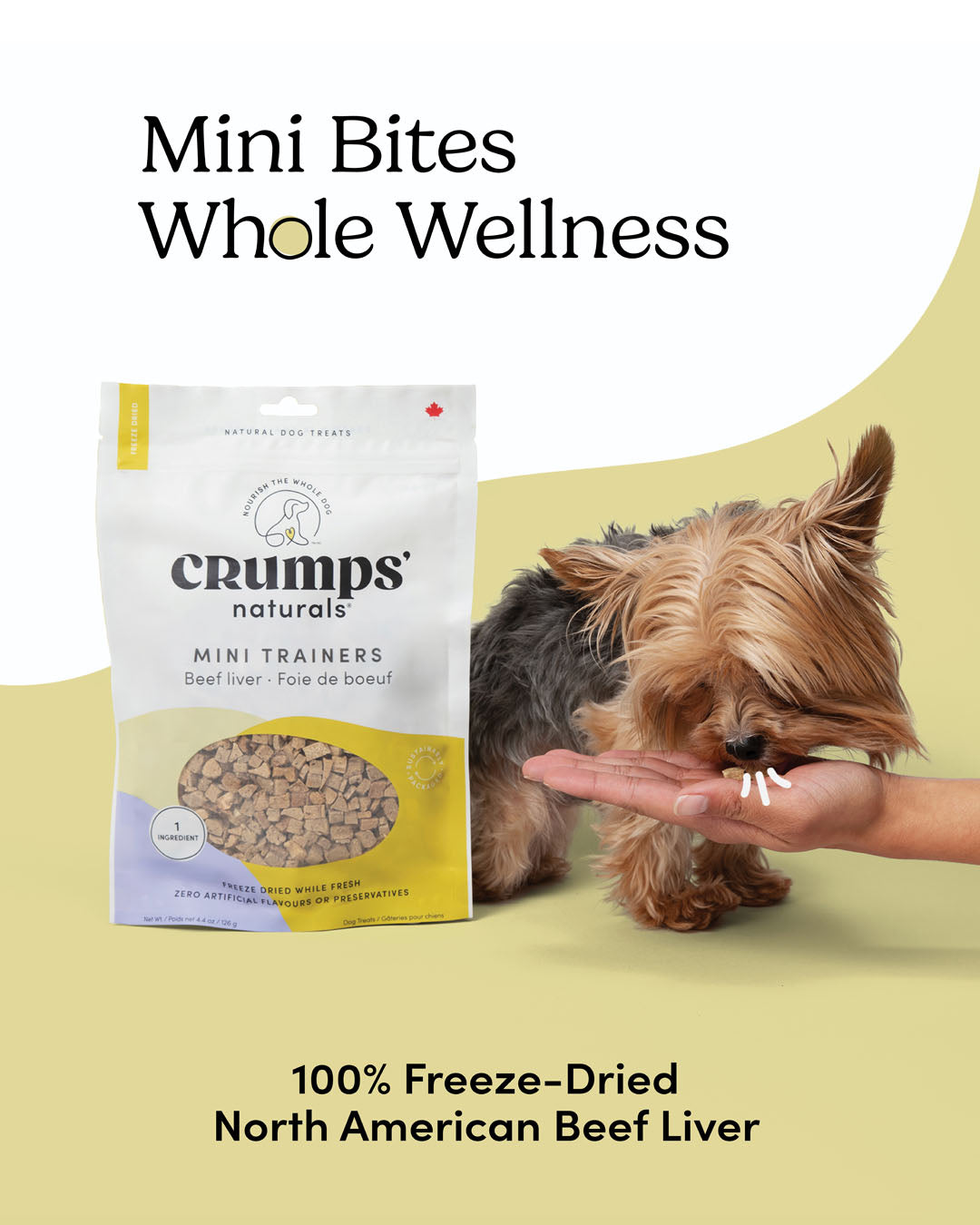 Crumps' Naturals Beef Liver Mini Trainers main claims