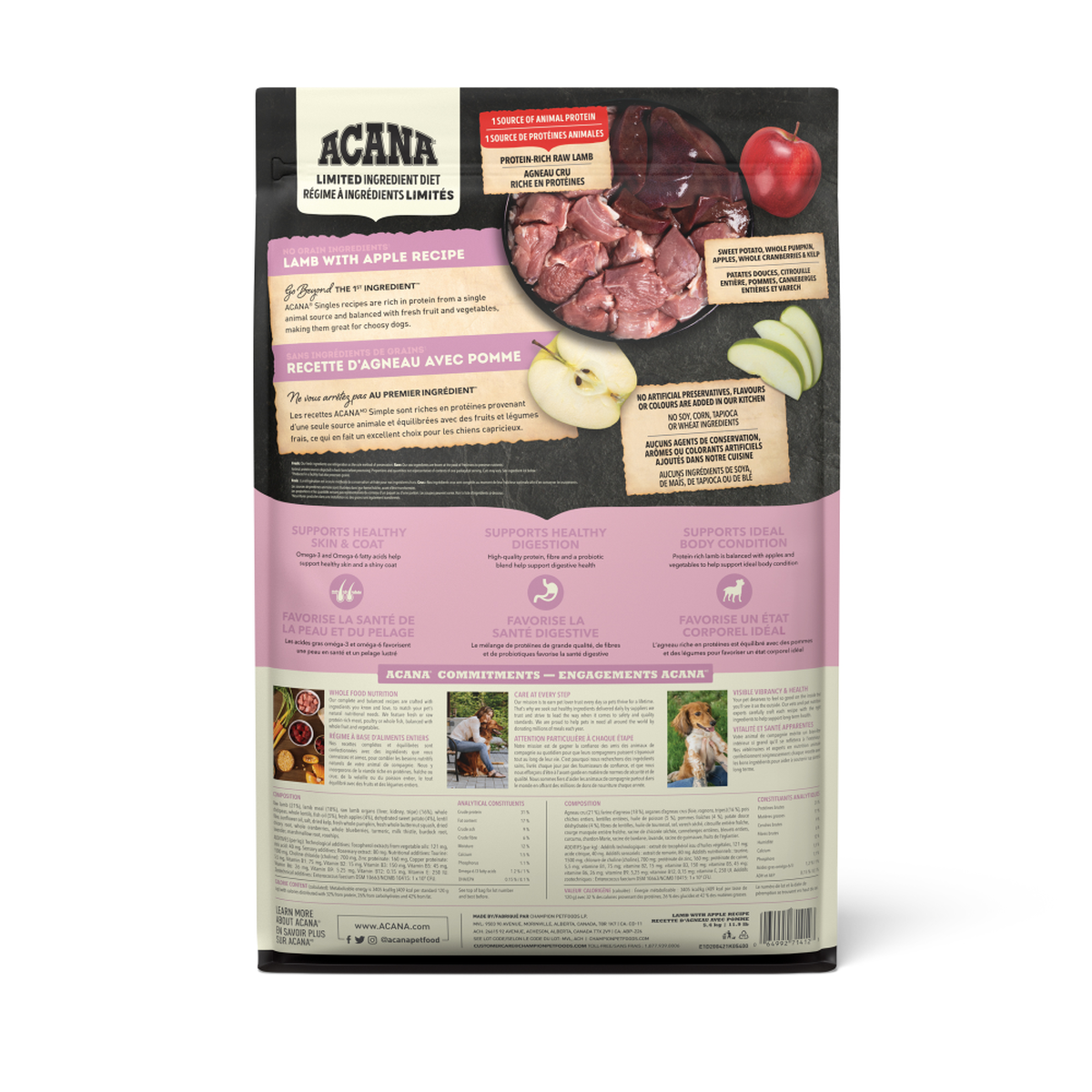 ACANA Singles Lamb with Apple Recipe Limited Ingredient Dry Dog Food – official product image 1