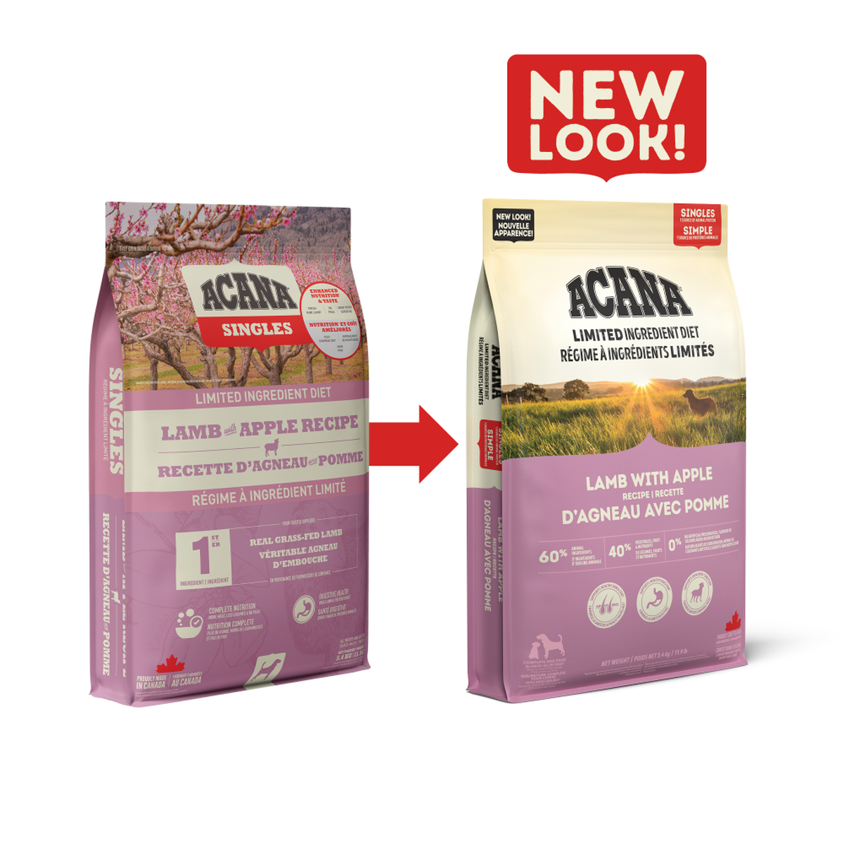ACANA Singles Lamb with Apple Recipe Limited Ingredient Dry Dog Food – official product image 2
