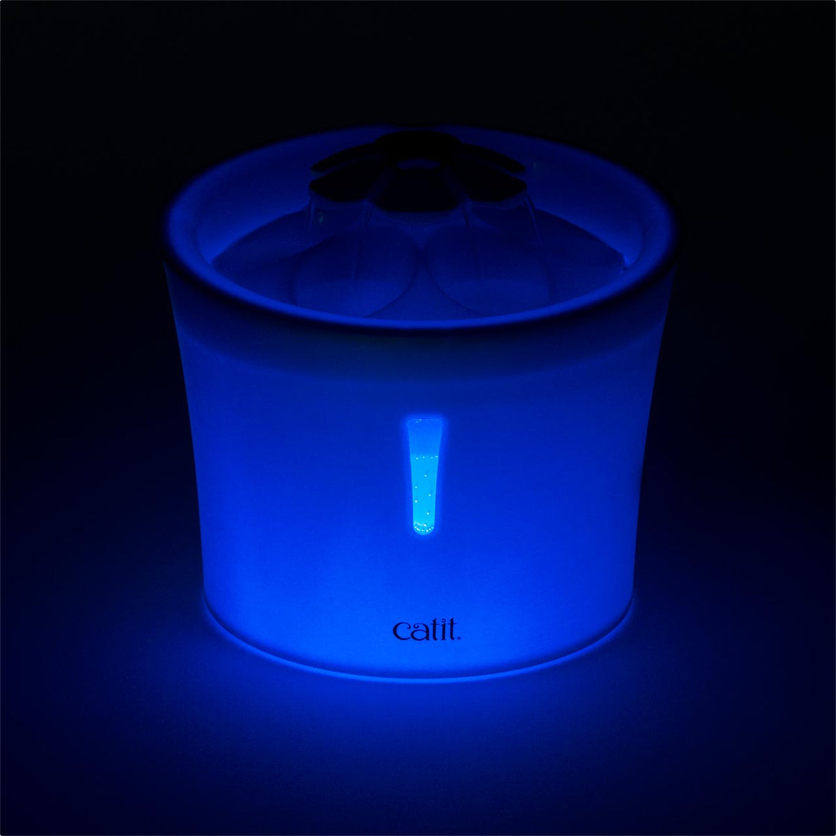 Catit LED Flower Fountain nightlight in the dark