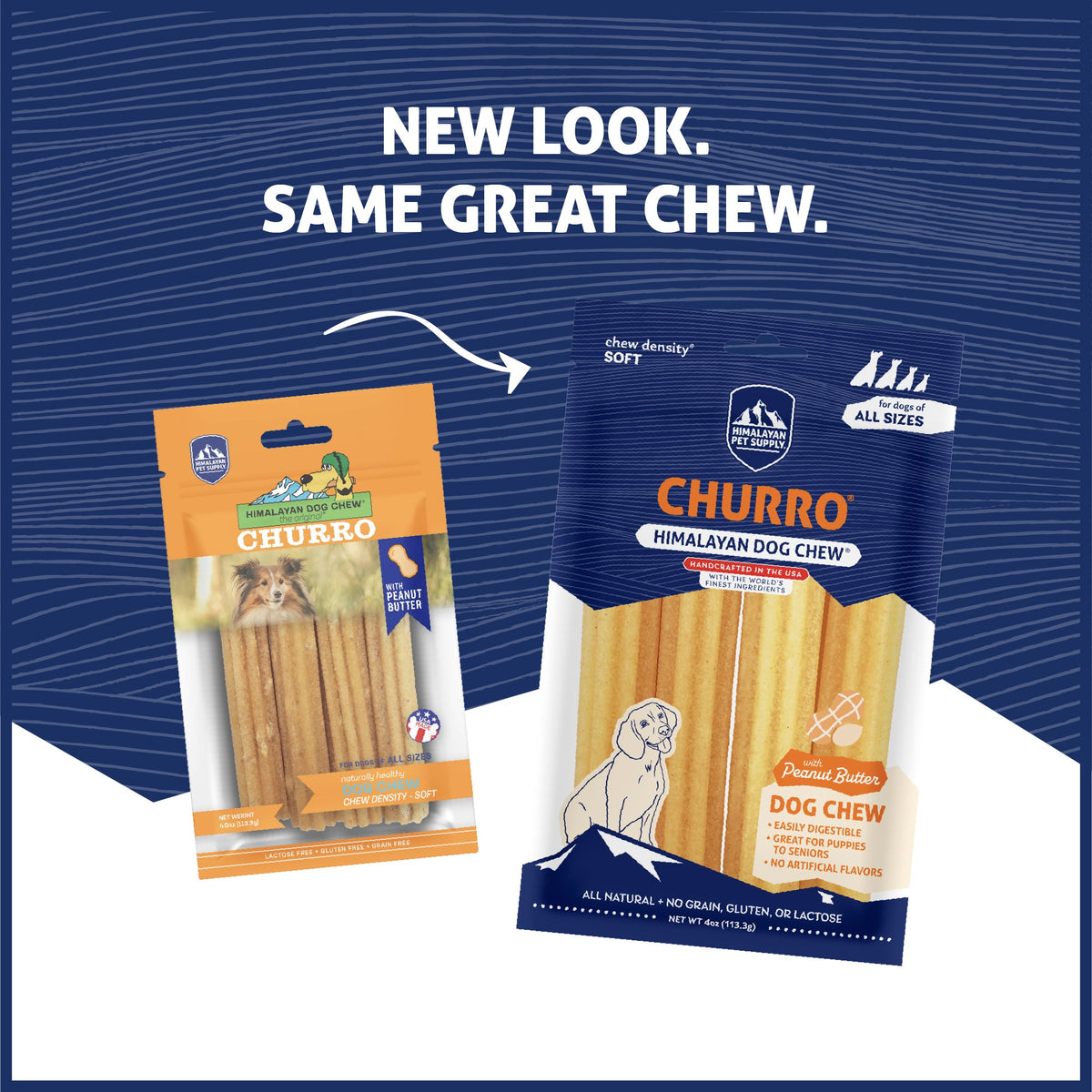 Himalayan Dog Chew Churro Peanut Butter – 4 oz