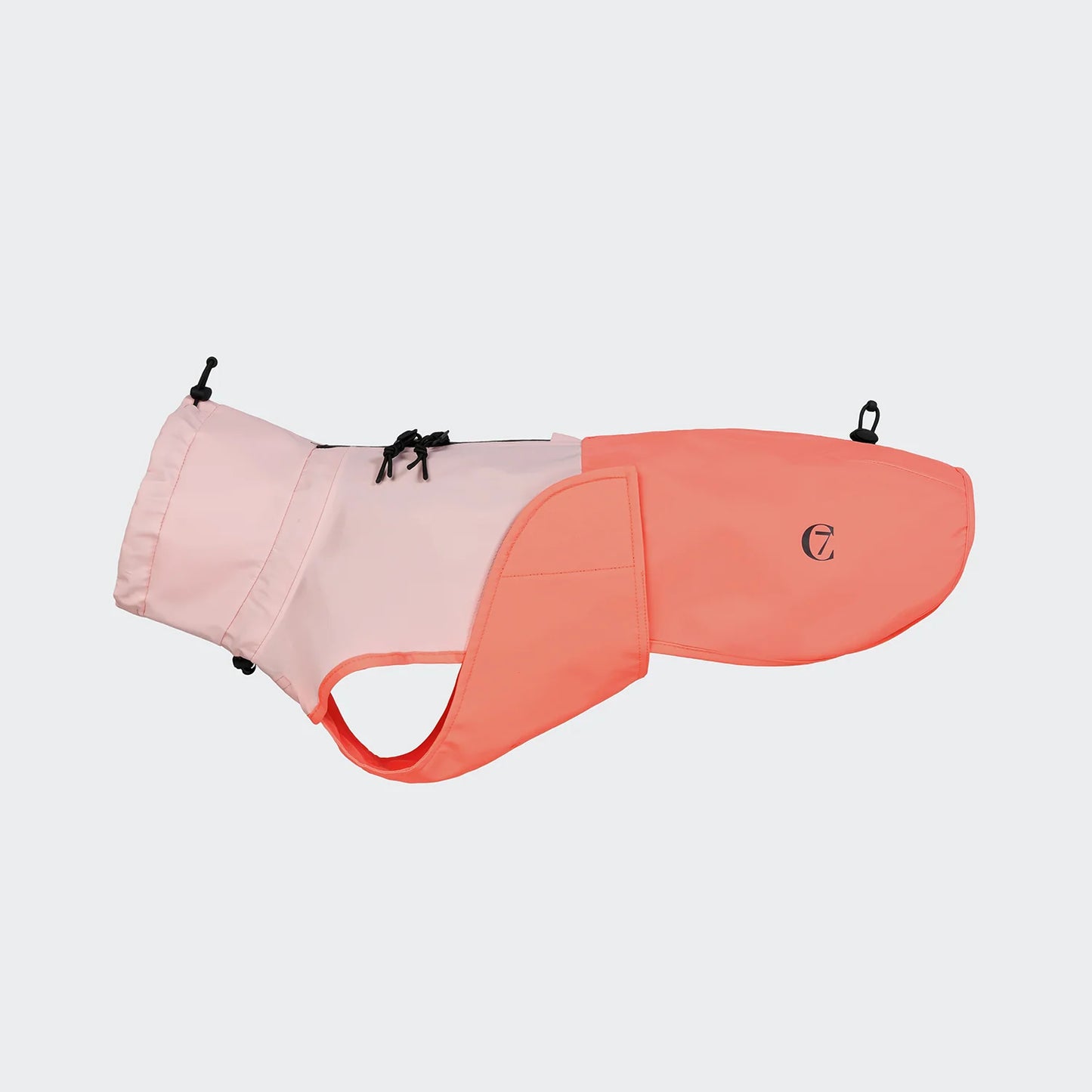 [Presale]Dachshund Raincoat AKTIV Peach/Neon Pink