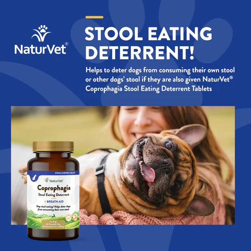 NATURVET Coprophagia Deterrent & Breath Tabs 60CT