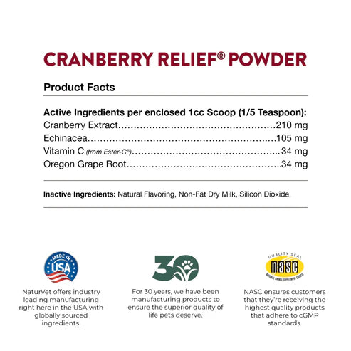 NATURVET Cranberry Relief Powder 50GM