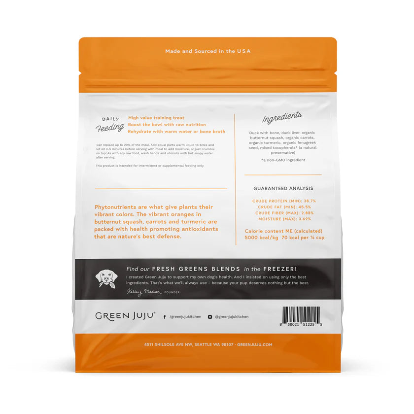 GREEN JUJU Duck Orange FD Whole Food Bites 7.5oz